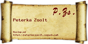 Peterka Zsolt névjegykártya